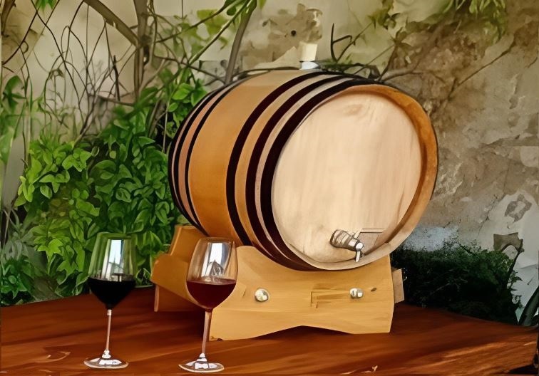 Wine serving barrel for wedding and rental in Malta