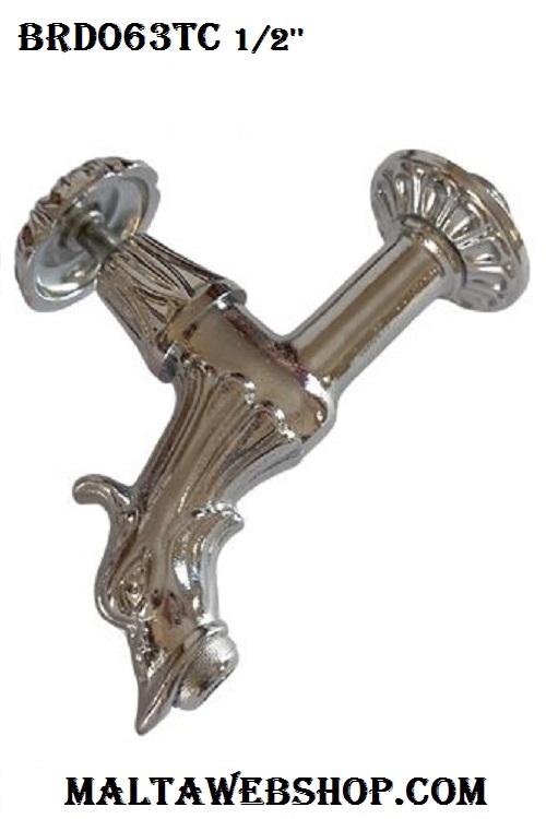 Vintage style tap with a chrome finish in Malta