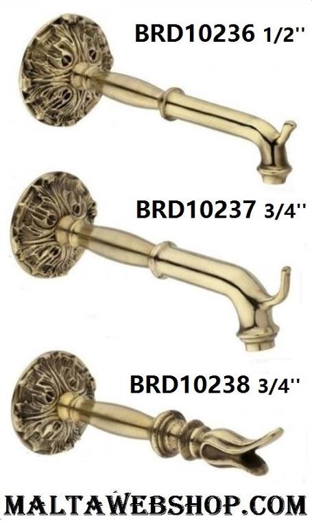 Large water fountain spout in brass finish in Malta