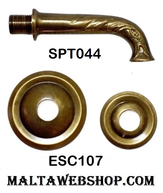 Vintage wall mounted push-button water tap with timer in Malta